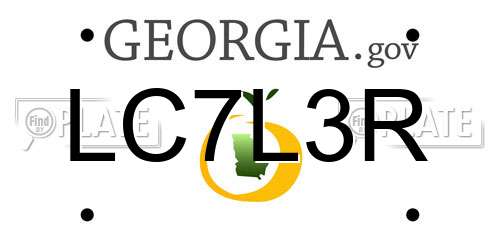 LC7L3R Georgia License Plate