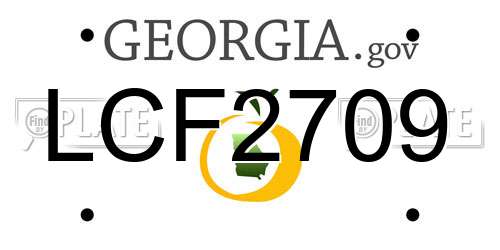 LCF2709 Georgia License Plate