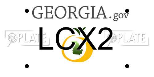 LCX2 Georgia License Plate