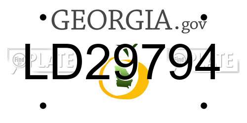 LD29794 Georgia License Plate