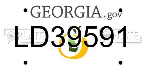 LD39591 Georgia License Plate