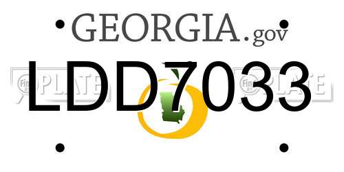 LDD7033 Georgia License Plate