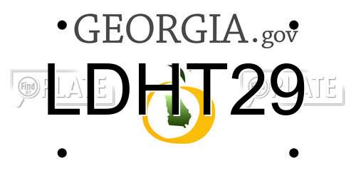 LDHT29 Georgia License Plate