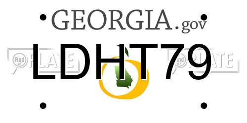 LDHT79 Georgia License Plate