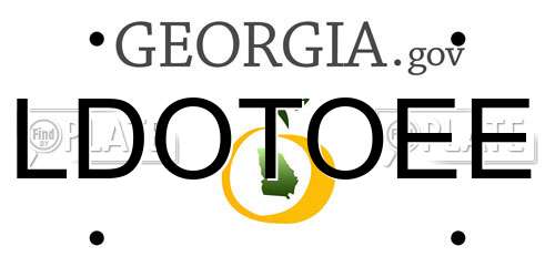 LDOTOEE Georgia License Plate