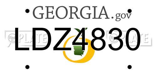 LDZ4830 Georgia License Plate