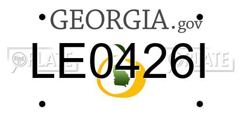 LE0426I Georgia License Plate