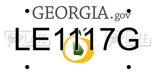 LE1117G Georgia License Plate