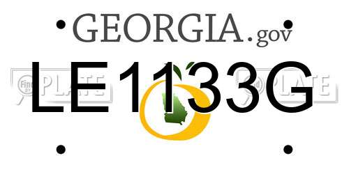 LE1133G Georgia License Plate