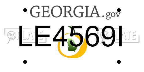 LE4569I Georgia License Plate
