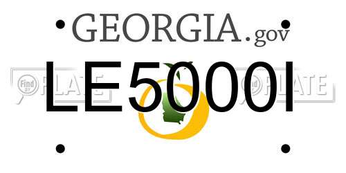 LE5000I Georgia License Plate