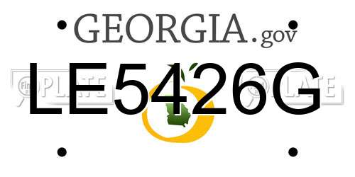 LE5426G Georgia License Plate