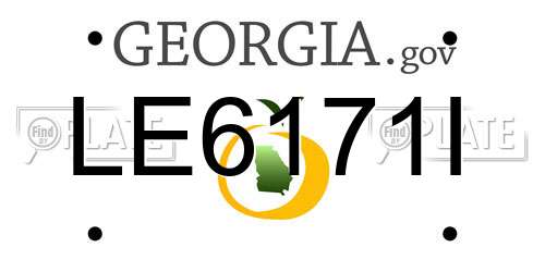 LE6171I Georgia License Plate