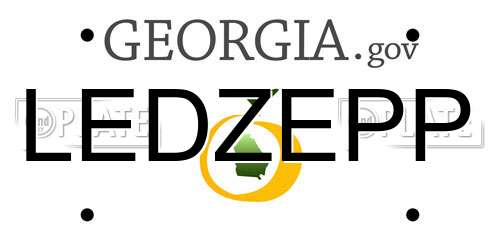 LEDZEPP Georgia License Plate