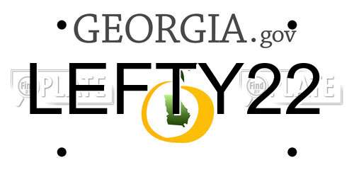 LEFTY22 Georgia License Plate