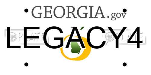 LEGACY4 Georgia License Plate