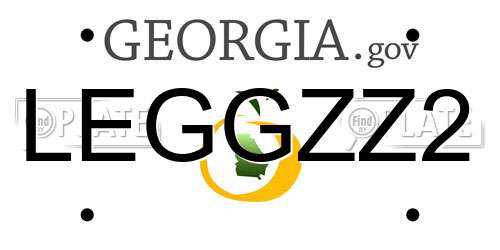 LEGGZZ2 Georgia License Plate