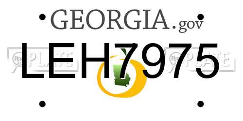 LEH7975 Georgia License Plate