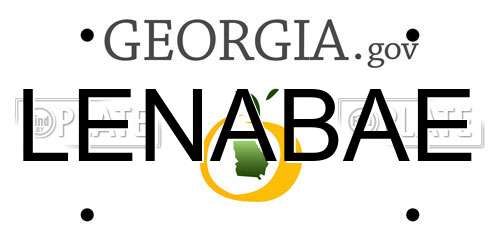 LENABAE Georgia License Plate