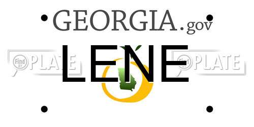 LENE Georgia License Plate