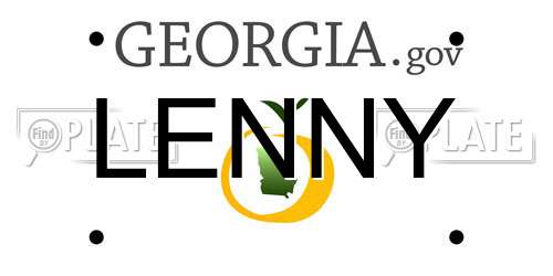 LENNY Georgia License Plate