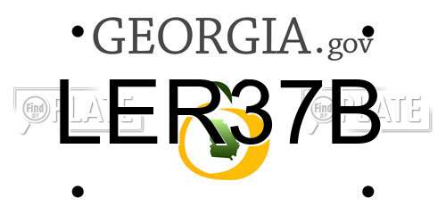 LER37B Georgia License Plate