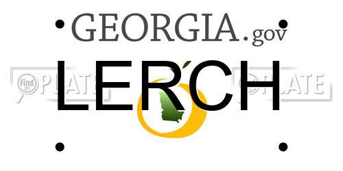 LERCH Georgia License Plate