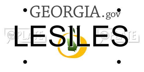 LESILES Georgia License Plate
