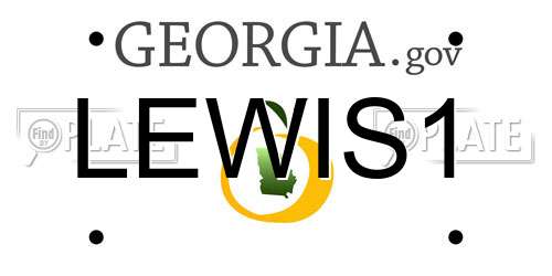 LEWIS1 Georgia License Plate