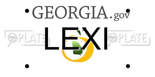 LEXI Georgia License Plate