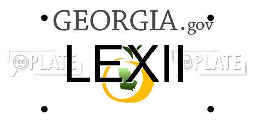 LEXII Georgia License Plate
