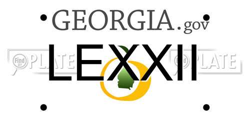 LEXXII Georgia License Plate