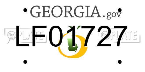 LF01727 Georgia License Plate