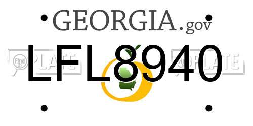 LFL8940 Georgia License Plate