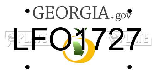 LFO1727 Georgia License Plate