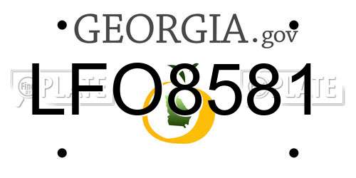 LFO8581 Georgia License Plate