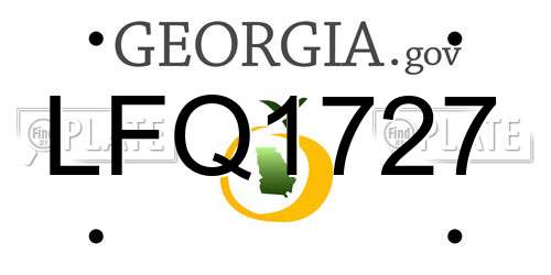 LFQ1727 Georgia License Plate