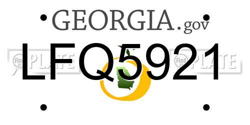 LFQ5921 Georgia License Plate