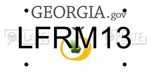 LFRM13 Georgia License Plate