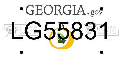 LG55831 Georgia License Plate