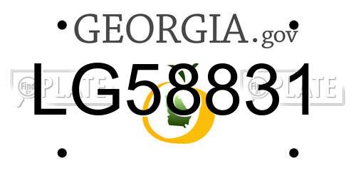 LG58831 Georgia License Plate