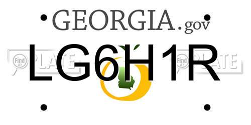 LG6H1R Georgia License Plate
