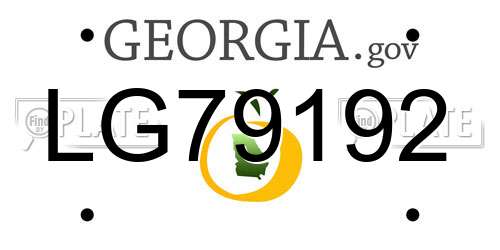 LG79192 Georgia License Plate