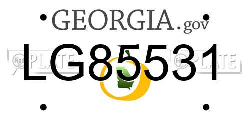 LG85531 Georgia License Plate