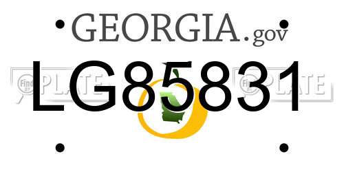 LG85831 Georgia License Plate