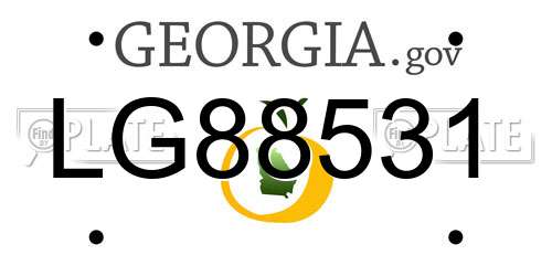 LG88531 Georgia License Plate