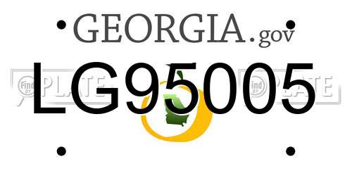 LG95005 Georgia License Plate