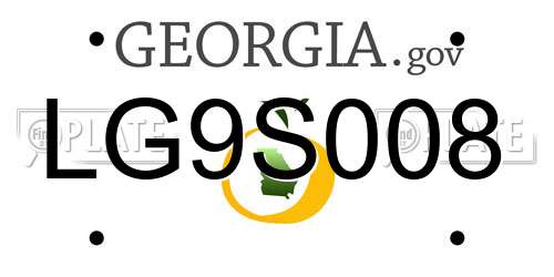 LG9S008 Georgia License Plate