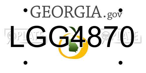 LGG4870 Georgia License Plate