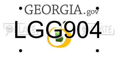 LGG904 Georgia License Plate